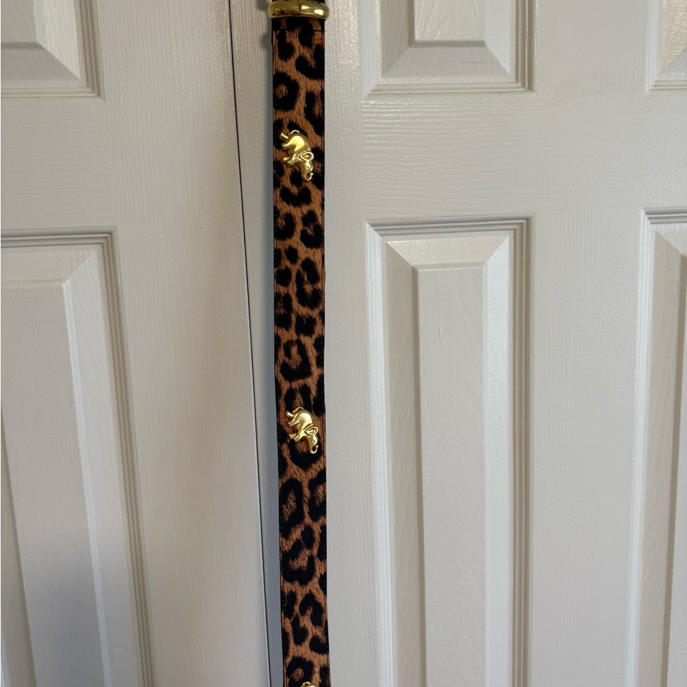 Leopard Print Belt with Gold Elephant Accent. 28/70 - Picture 4 of 7